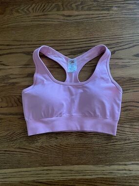 Youngla Pink Racerback Sports Bra
